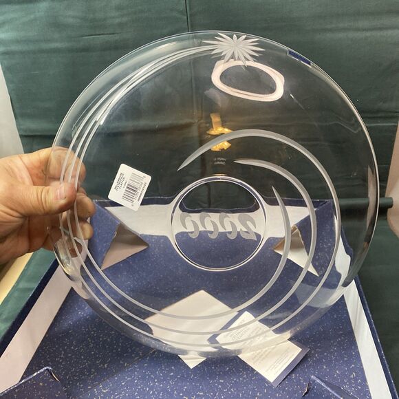 Waterford Marquis Crystal Millennium Centerpiece Platter NEW Shooting Star 2000 - Picture 6 of 10